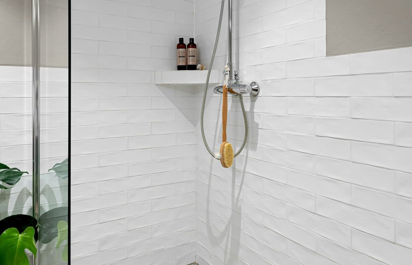 Bathroom Glass and Tile Restoration — after cleaning