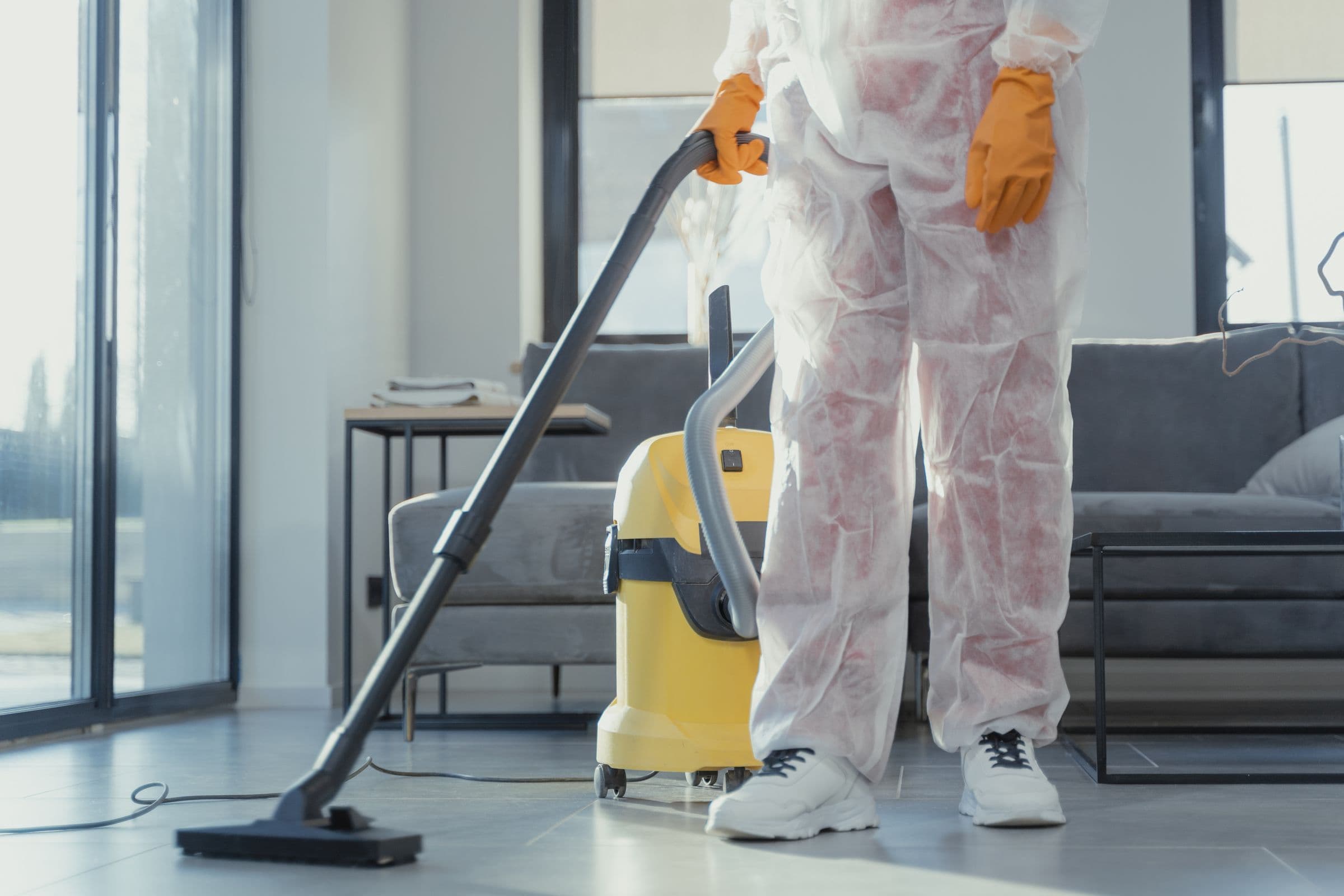 Professional cleaner in a pristine Visakhapatnam home